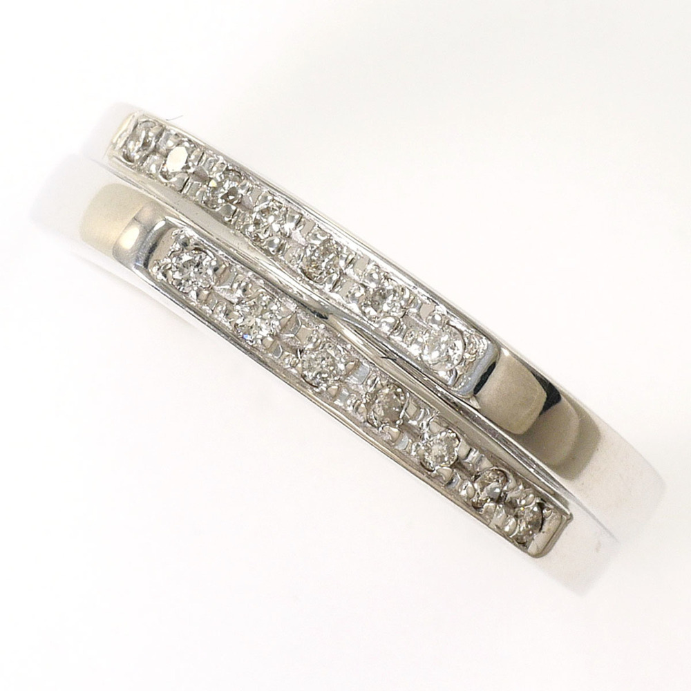 VINTAGE 18k Silver Diamond Ring